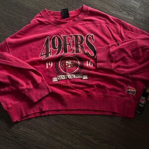 New-era Women's Red and Pink Sweatshirt